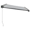 vidaXL Retractable Awning Anthracite and White