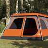 vidaXL Family Tent Dome 8-Person Gray and Orange Quick Release