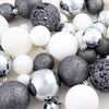 vidaXL Christmas Ball Set of 100 White, Grey Plastic Small, Medium