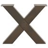 vidaXL Coffee Table Legs X-Shaped 2 pcs Natural Steel 19.7x(16.5-16.9)" Steel