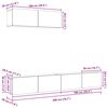 vidaXL TV Cabinet Set Wall-mounted 3 pcs Black Oak Engineered Wood