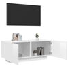 vidaXL TV Cabinet High Gloss White Engineered Wood Standard TV Cabinet