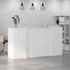 vidaXL Reception Desk White Engineered Wood 78.7 in x 19.7 in x 40.7 in