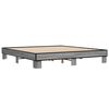 vidaXL Bed Frame Gray Sonoma Engineered wood, metal Double Durable