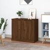 vidaXL Sideboard Set of 2 Brown Oak Engineered Wood Medium Storage