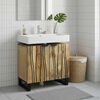 vidaXL Bathroom Sink Cabinet with Shelf Brown 24.41 x 12.99 x 22.83 in