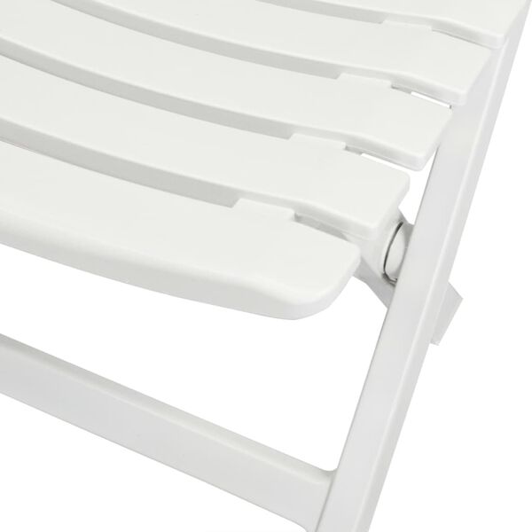 vidaXL Garden Furniture Set White Plastic Foldable Bistro Table