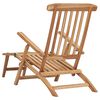 vidaXL Deck Chair Brown Solid Teak Wood Foldable Deck Chair
