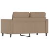 vidaXL 2-seater Sofa Cappuccino Faux leather, metal, textilene 2-seater