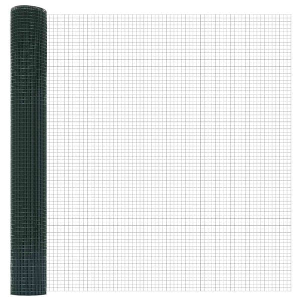 vidaXL Welded Wire Fence Green 1.2 x 25 m Steel