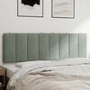 vidaXL Headboard Cushion Light grey Velvet, Foam 60 in wide