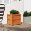 vidaXL Garden Planter Wax Brown Solid Pine Wood 19.7x19.7x19.7 in