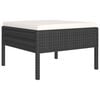 vidaXL Garden Lounge Set Black PE Rattan Medium Large Modular