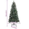 vidaXL Artificial Christmas Tree with 150 LEDs Green 47.24 in