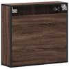 vidaXL Bathroom Mirror Cabinet Brown oak Engineered wood, metal, glass