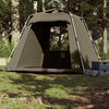 vidaXL Fishing Tent 4-Person Olive Green Quick Release