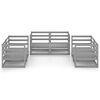 vidaXL Garden Lounge Set Grey Solid Pinewood Modular Garden Lounge Set