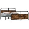 vidaXL Bed Frame Smoked oak Steel and engineered wood King Size