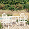 vidaXL Bistro Set White Cast Aluminum 5 Piece Set Durable Bistro Set
