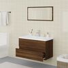 vidaXL Bathroom Furniture Set Brown Oak, White