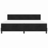 vidaXL LED Box Spring Bed with Mattress Black 78.74 x 78.74 in Velvet