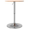 vidaXL Bar Table Medium brown, Chrome Solid oak wood, Chromed steel