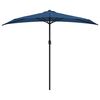 vidaXL Balcony Parasol Blue Polyester, Steel, Aluminum