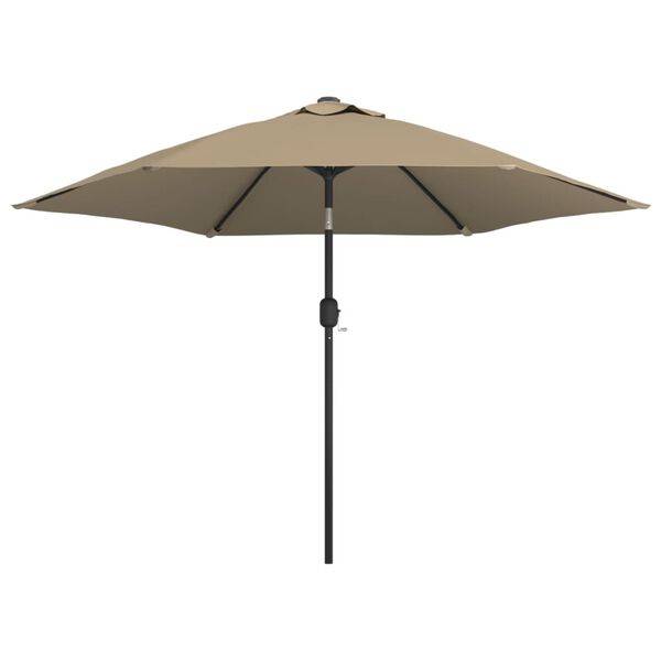 vidaXL Garden Parasol Taupe Polyester, Steel Large Tiltable