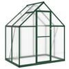 vidaXL Greenhouse Green and Transparent Aluminum, Polycarbonate Large