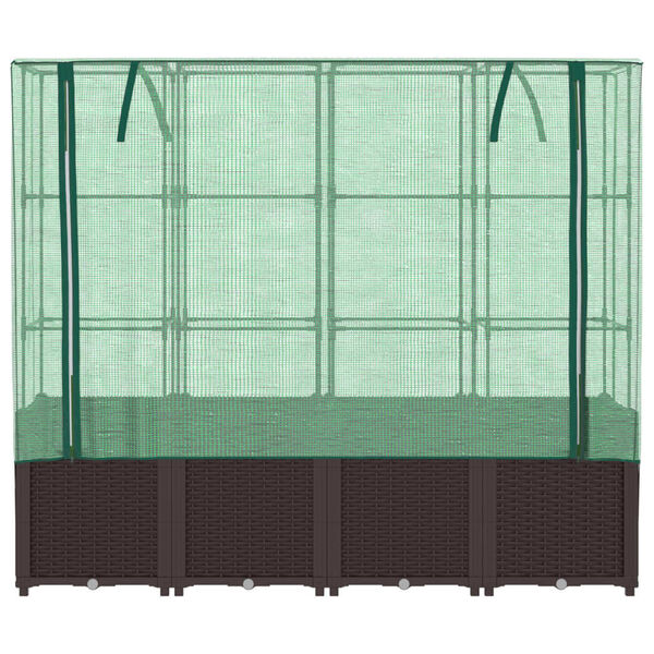 vidaXL Raised Bed Brown Polypropylene 63.0 in x 15.7 in