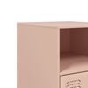 vidaXL Bedside Cabinet Pink Cold-rolled steel Small Bedside Cabinet
