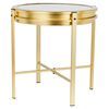 Home & Styling Side Table Gold Metal Medium Clock Side Table Round