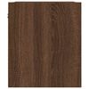 vidaXL Wall-mounted Bedside Cabinet Brown oak Engineered wood Medium