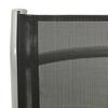 vidaXL Garden Chair Set of 2 Black and Silver Powder-coated aluminum