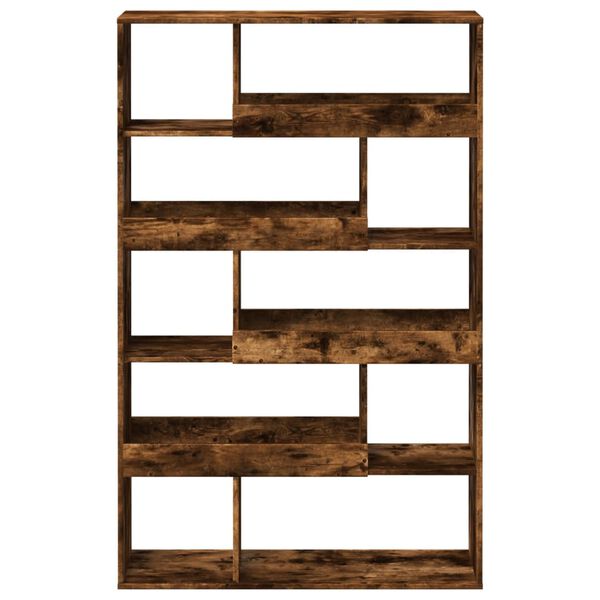 vidaXL Room Divider Smoked Oak Engineered Wood Medium Room Divider