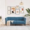 vidaXL Sofa Blue Velvet (100% polyester) 2-seater Stylish Look Sofa