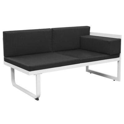 vidaXL 5 Piece Patio Lounge Set Textilene Aluminium Black