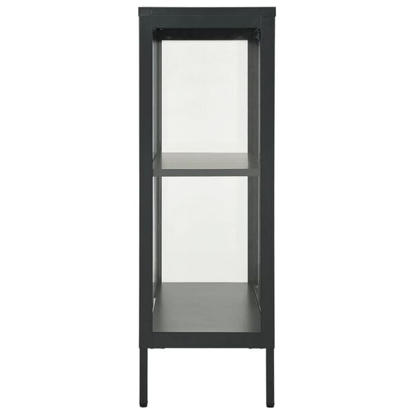 vidaXL Sideboard Anthracite Powder-coated steel Compact Adjustable Feet