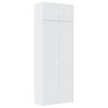 vidaXL Storage Cabinet White 31.5"x16.7"x88.6" Engineered Wood