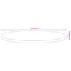 vidaXL Table Top Natural Wood Solid Acacia Wood 35.4 in diameter Durable