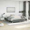 vidaXL Bed Frame Dark Grey Polyester Fabric Double Bed Frame