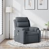 vidaXL Massage Recliner Chair Dark Grey Velvet, Metal, Plywood Standard