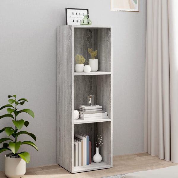 vidaXL Book Cabinet Grey sonoma Engineered wood Tall Book Cabinet