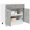 vidaXL Drawer Cabinet Concrete Grey Engineered Wood Mid-size