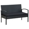 vidaXL Garden Sofa Set Black