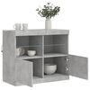 vidaXL Sideboard Concrete grey Engineered wood, glass Medium Sideboard