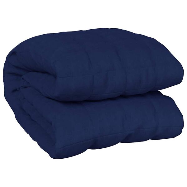 vidaXL Weighted Blanket Blue Cotton 92.5 x 114.2 in Weighted Blanket