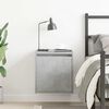vidaXL Wall-mounted Bedside Cabinet Concrete grey Engineered wood Small
