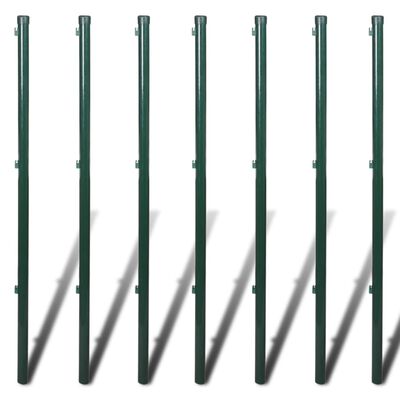 vidaXL Chain Link Fence with Posts Steel 59.1" x 590.6" Green