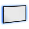 vidaXL Bathroom Mirror with LED Lights Black Oak 23.6x3.3x14.6"